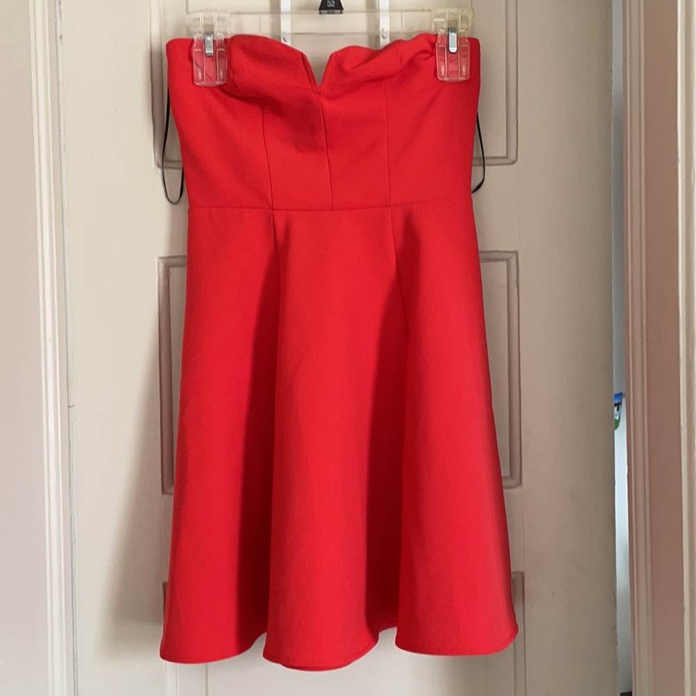 Divided H&M strapless coral dress 4 - Picture 5 of 6